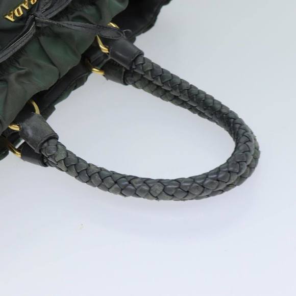 PRADA Hand Bag Nylon 2way Khaki Auth 77763 - Picture 7 of 16